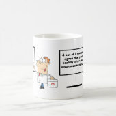 Krankenversicherungs-Sarkasmus Kaffeetasse (Mittel)