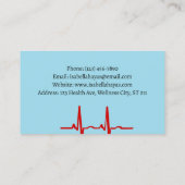 Krankenversicherungskarte Visitenkarte (Rückseite)