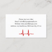 Krankenversicherungskarte Visitenkarte (Rückseite)