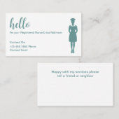 Krankenversicherungskarten für Krankenpfleger Visitenkarte (Vorne/Hinten)