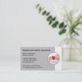 Krankenversicherungsmakler - Herz-Emblem-Visitenka Visitenkarte (Stehend Vorderseite)