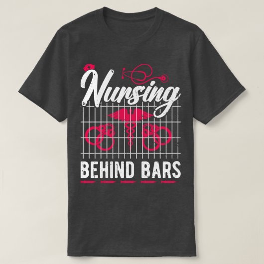 Krankenversorgung hinter Bars T-Shirt (Design vorne)