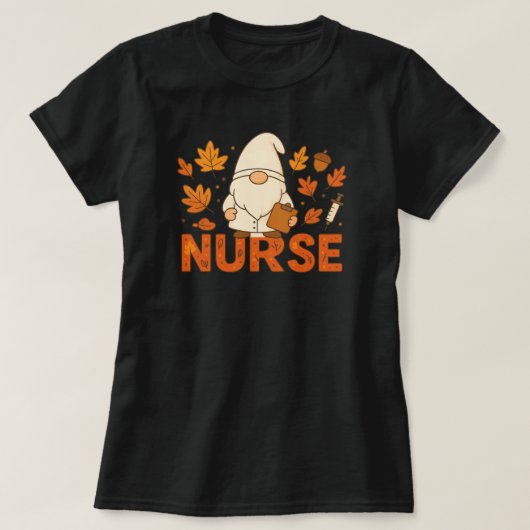 Krankenversorgung in Herbstfarben T-Shirt (Design vorne)