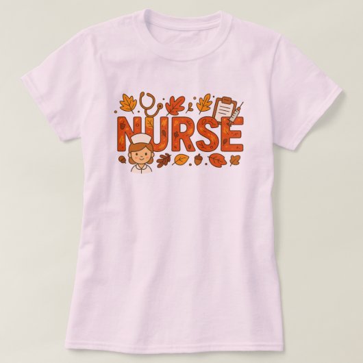 Krankenversorgung in Herbstfarben T-Shirt (Design vorne)
