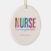 Krankenversorgung - Liebe, Inspirier, Heilung Keramik Ornament (Rechts)