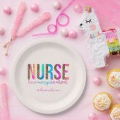 Krankenversorgung - Liebe, Inspirier, Heilung Pappteller (Party)