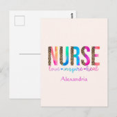 Krankenversorgung - Liebe, Inspirier, Heilung Postkarte (Vorne/Hinten)