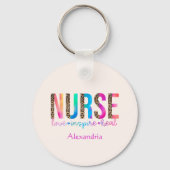 Krankenversorgung - Liebe, Inspirier, Heilung Schlüsselanhänger (Rückseite)