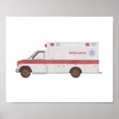 Krankenwagen-Druck Kinderzimmer-Dekoration Poster (Vorne)
