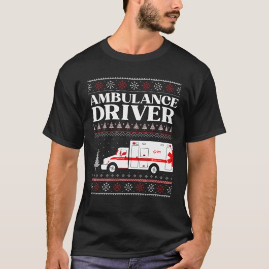 Krankenwagen Fahrer Ugge Weihnachten EMS EMT Param T-Shirt (Vorderseite)