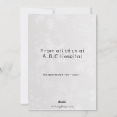 Krankenwagen Feiertagskarte (Rückseite)