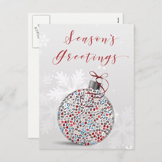 Krankenwagen Feiertagspostkarte (Vorne/Hinten)