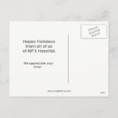 Krankenwagen Feiertagspostkarte (Rückseite)