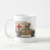 Krankenwagen-MilitärHummer-Mediziner Kaffeetasse (Links)