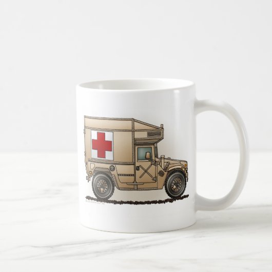 Krankenwagen-MilitärHummer-Mediziner Kaffeetasse (Rechts)