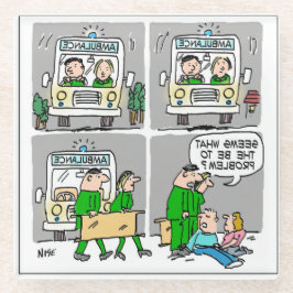 Krankenwagen oder paramedizinisch glasuntersetzer