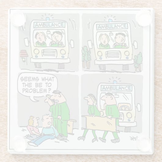 Krankenwagen oder paramedizinisch glasuntersetzer (Rückseite)