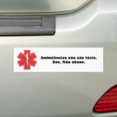 Krankenwagen sind nicht Táxis. Autoaufkleber (Auf Auto)