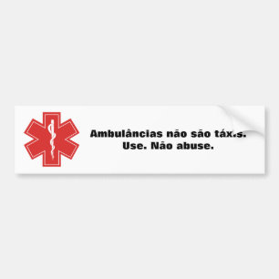 Krankenwagen sind nicht Táxis. Autoaufkleber