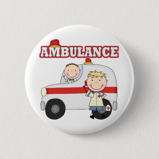 Krankenwagen-T - Shirts und Geschenke Button (Vorderseite)