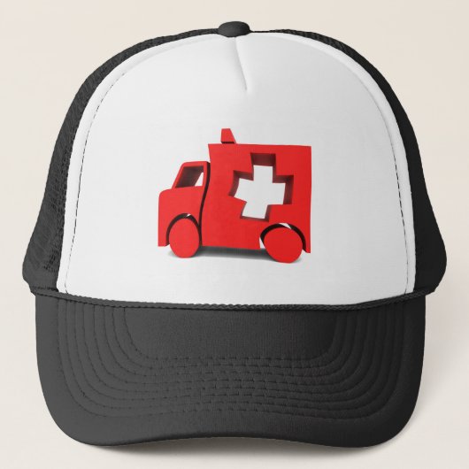 Krankenwagen Truckerkappe (Vorderseite)