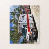 Krankenwagen und Feuerwehrfahrzeug Puzzle (Vertikal)