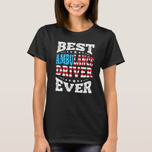 Krankenwagenfahrer 4. Unabhängigkeitstag USA Ameri T-Shirt (Vorderseite)