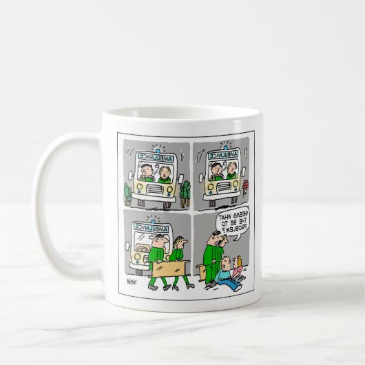 Krankenwagenfahrer oder Rettungssanitäter Kaffeetasse (Links)