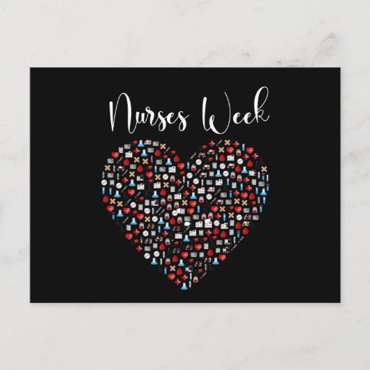 Krankenwoche. Happy National Nurses Week Postkarte (Vorderseite)