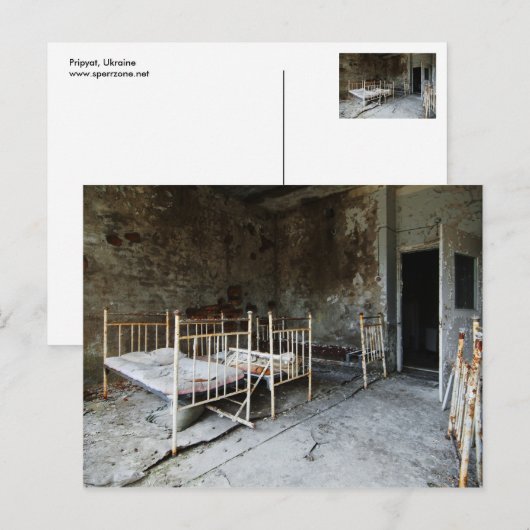 Krankenzimmer Postkarte (Vorne/Hinten)