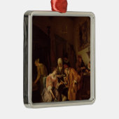Kranker alter Mann Silbernes Ornament (Rechts)