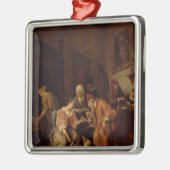 Kranker alter Mann Silbernes Ornament (Links)