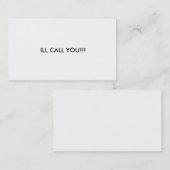 KRANKER ANRUF SIE!!! VISITENKARTE (Vorne/Hinten)