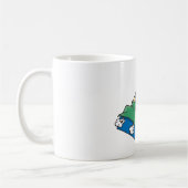 Kranker Hund im Bett Kaffeetasse (Links)