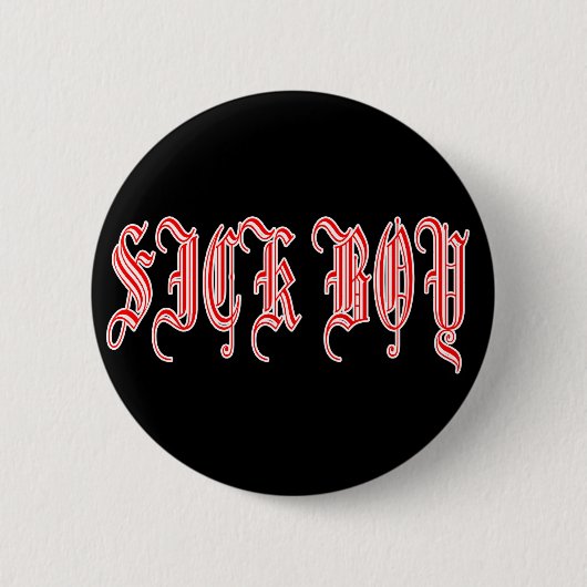 Kranker Junge Punk-SICKBOY PUNKS Punkrock-Musik Button (Vorderseite)
