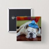 Kranker junger Welpe Getty Bild-| Button (Vorne & Hinten)