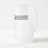 Kranker Schlagzeuger Mugazine Mattglas Bierglas (VorderseiteRechts)