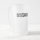 Kranker Schlagzeuger Mugazine Mattglas Bierglas (Vorderseite Links)