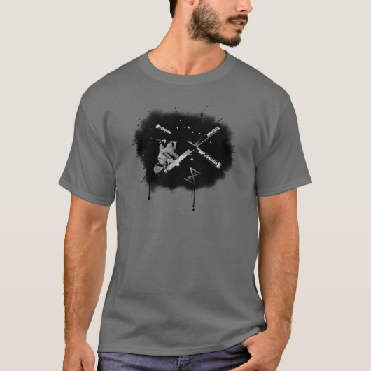 Kranker Skifahrer T-Shirt (Vorderseite)