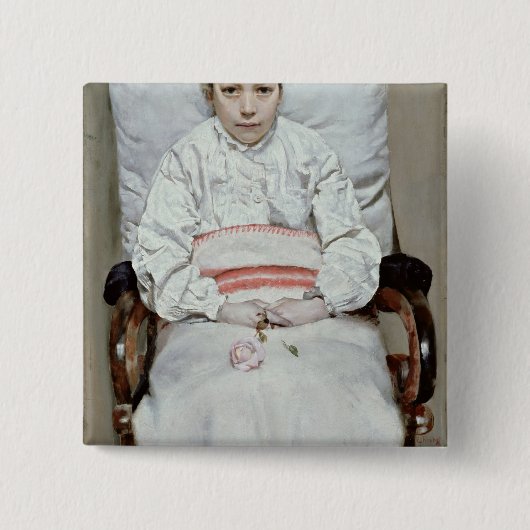 Krankes Mädchen Button (Vorderseite)
