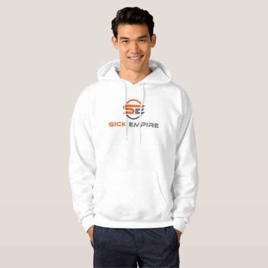 Krankes Reich - Hoodie 4 (orange u. graues Logo) (Vorne ganz)