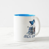 Krankes Reich - Schicksals-Flaggen-Tasse 1 (Farbe Zweifarbige Tasse (VorderseiteRechts)