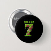 Krankes Sieben Meme-Shirt Sechs Sieben Lustiger Wo Button (Vorne & Hinten)