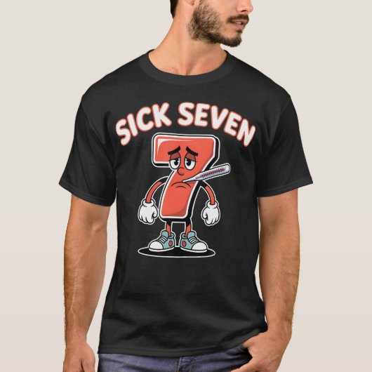 Krankes Sieben Meme T-Shirt Sechs Sieben Lustiger (Vorderseite)