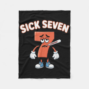 Krankes Sieben Meme T-Shirt Sechs Sieben Lustiger Fleecedecke