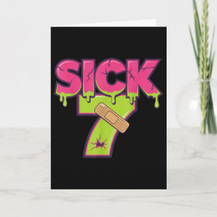 Krankes Sieben Meme T-Shirt Sechs Sieben Lustiger Karte
