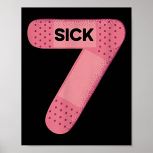 Krankes Sieben Meme T-Shirt Sechs Sieben Lustiger Poster