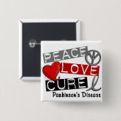 KRANKHEIT DER FRIEDENSLiebe-HEILUNGS-PARKINSONS Button (Vorne & Hinten)
