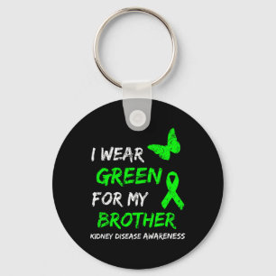 Krankheit, die ich für meinen Bruder grün trage Schlüsselanhänger