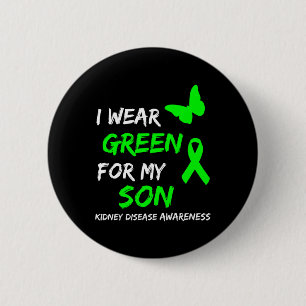 Krankheit, die ich für meinen Sohn grün trage Button